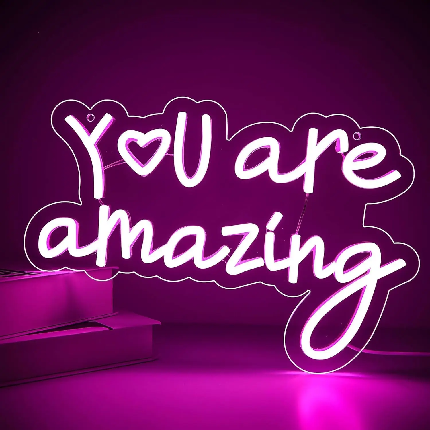 

You Are Amazing Neon Sign USB Powered Retro LED Light for Wedding Party Valentines Day Bedroom Decoration Gift Art Wall Light