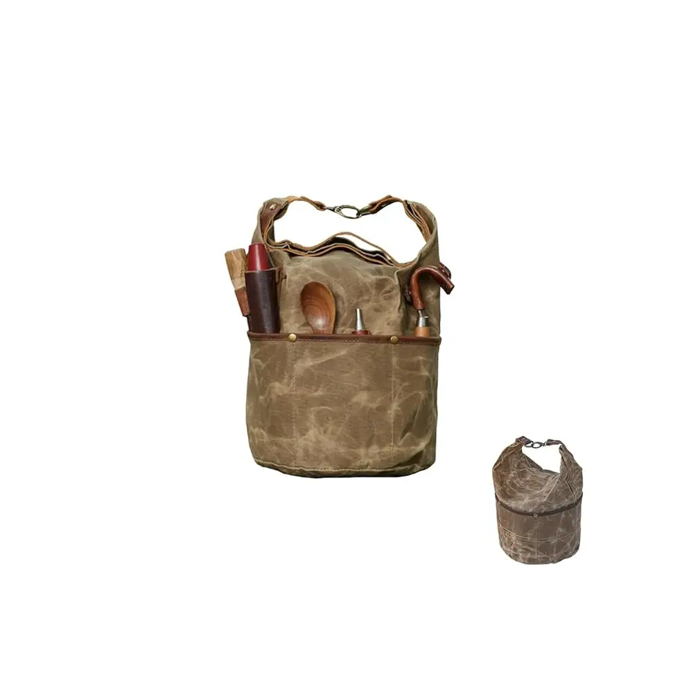 

Сумка для хранения походной посуды, холщовый органайзер для кухонных принадлежностей, кастрюль, сковородок и набора для приготовления пищи – прочная, водонепроницаемая.