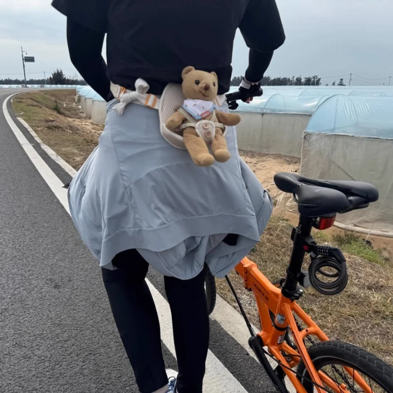 For Labubu clothes cute cotton doll strap bench 20cm doll cute cartoon bench to go out and walk the baby portable