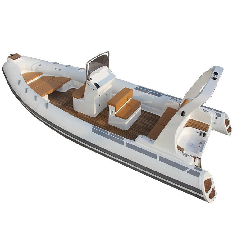 25ft 7.6 Meters 760 Deep V Double Hull RIB Rigid Fiberglass Inflatable Rib Boat