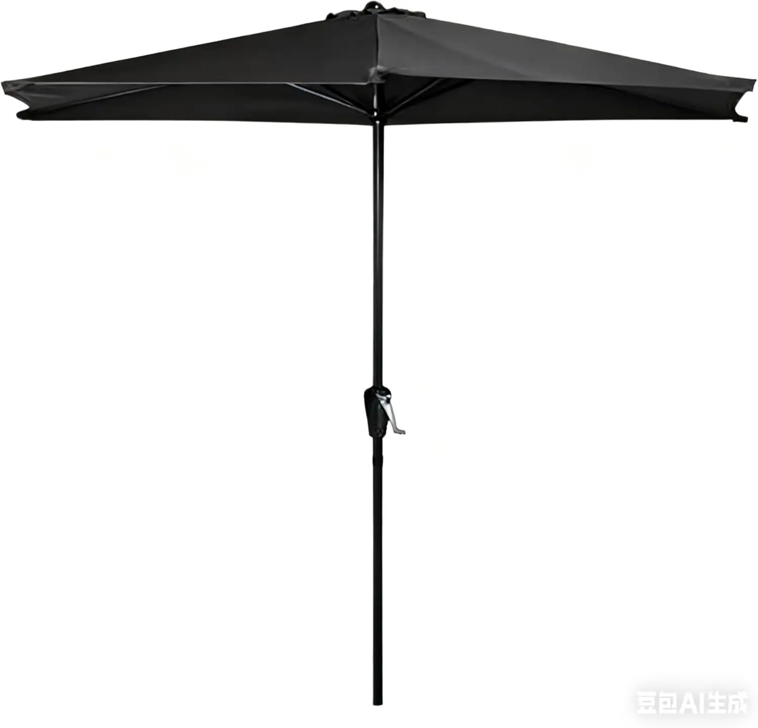 

11FT Outdoor Half Umbrella for Patio, Backyard, Garden - Dark Gray, Rust-Resistant Steel Pole