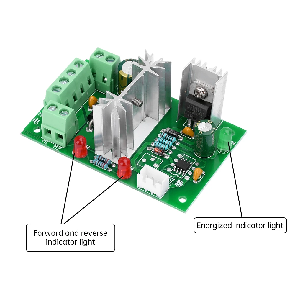DC6-60V PWM Motor Speed Regulator Module Motor Controller Supports 0-5V PLC Speed Regulation Motor Driver 6V 12V 24V 36V 48V 60V