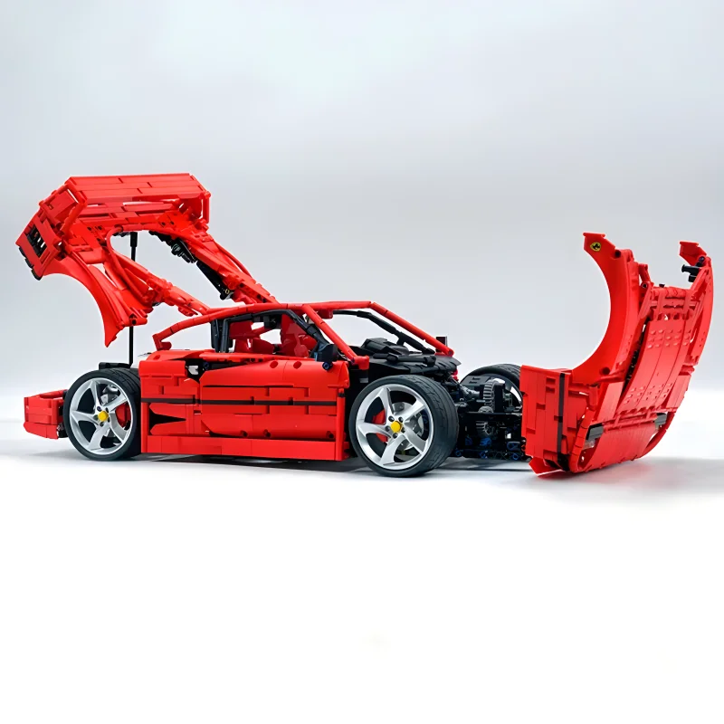 MOC-X-001 Technique Super dehors Voiture Hypercar Compatible 42143 Modèle De Voiture décennie s De Construction Brique Puzzle Jouet Cadeau De Noël Pour Les Enfants