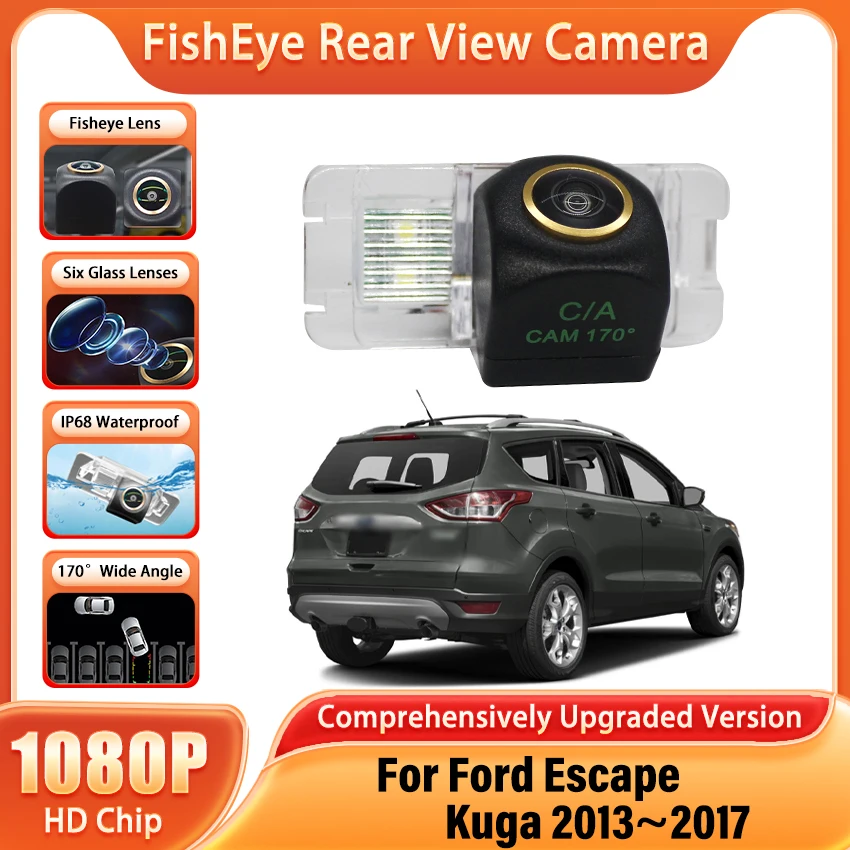 

CCD HD Fisheye Rear View Camera For Ford Escape For Ford Kuga 2013 2014 2015 2016 2017 Car Reverse Parking Monitor Night Vision