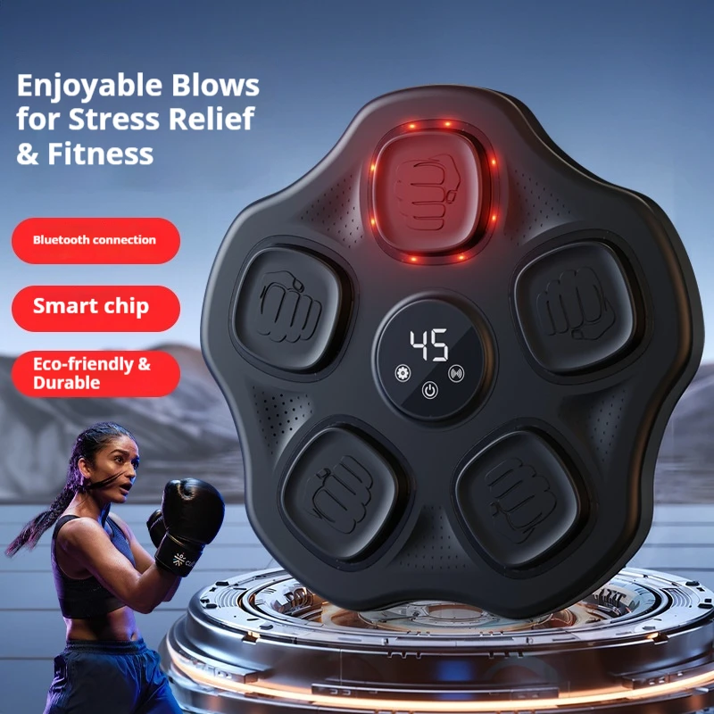 Smart Music Boxing Reaction Target Bluetooth Nail Free Installation Multifunctional Wall Mounted Home Fitness Training