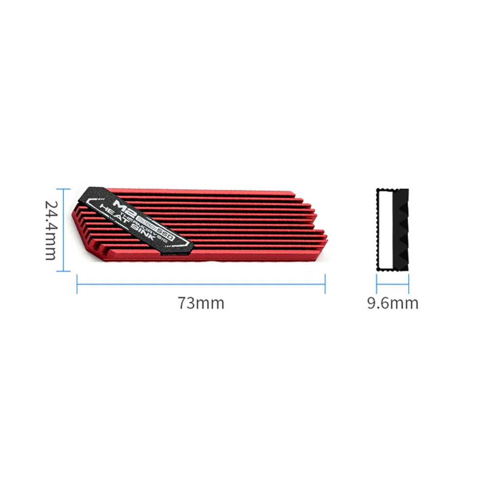 M.2 SSD Heatsink 2280 SSD Cooler Heat Sink Aluminum Alloy PC Efficient Radiator with Thermal Silicone Pad for M.2 2280 PCI-E SSD