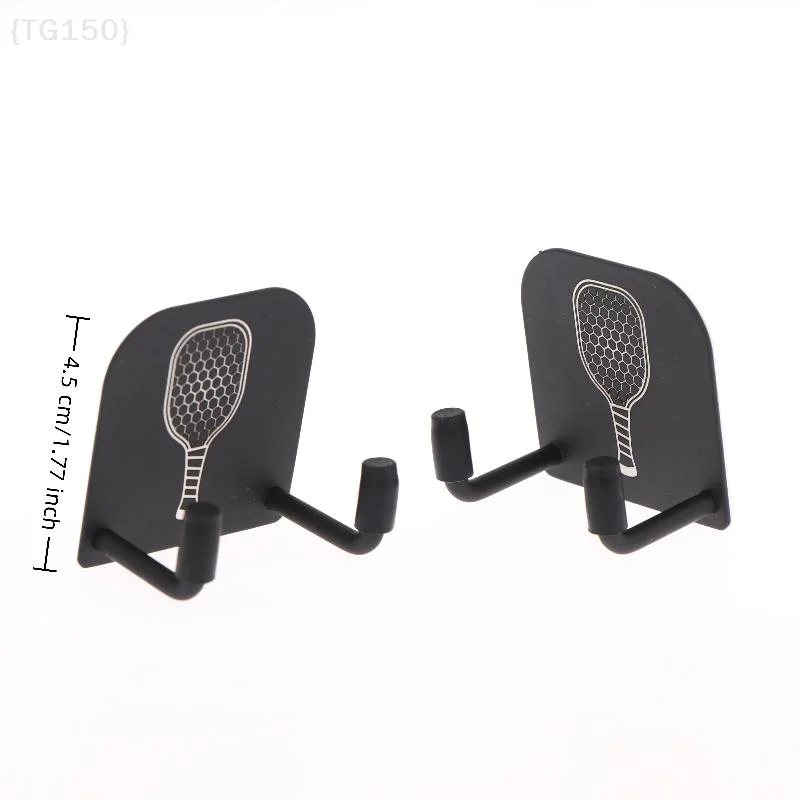 Universal Sports Racket Holder 2 PCS, Sturdy Stainless Steel Wall Hook For Multi-Sport Racket Storage