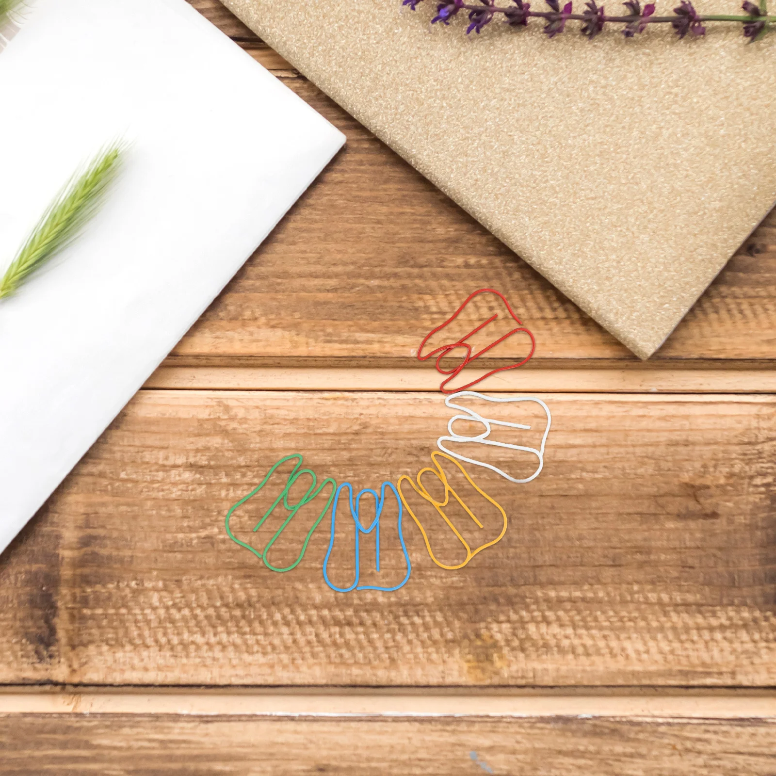 

100 Pcs Assorted School Clips Cute Shape Paper Colorful Bookmark Decorative Office