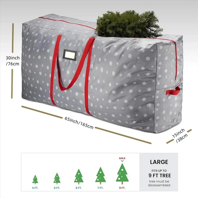 Foldable Christmas Tree Storage Bag Oxford Cloth Bag Xmas Decoration Wreath For Storing Christmas Garland Home Organization Bag