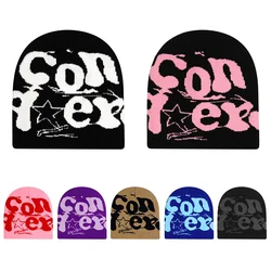 Hip Hop Letter Fashion Y2K Knitted Hat Unisex Autumn Winter Warm Wool Women Men Beanies Ear Gorras Skiing Cap Cycling Outdoor