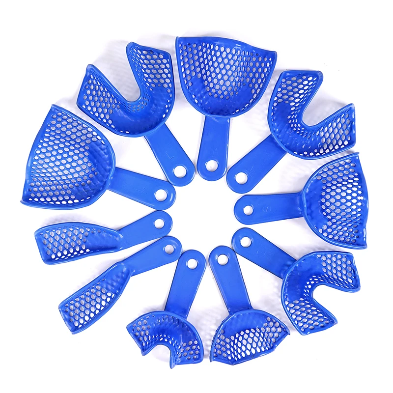 

10pcs/set Dental Impression Tray Disposable Plastic Teeth Holder Oral Hygiene Dental Clinics Dentistry Materials