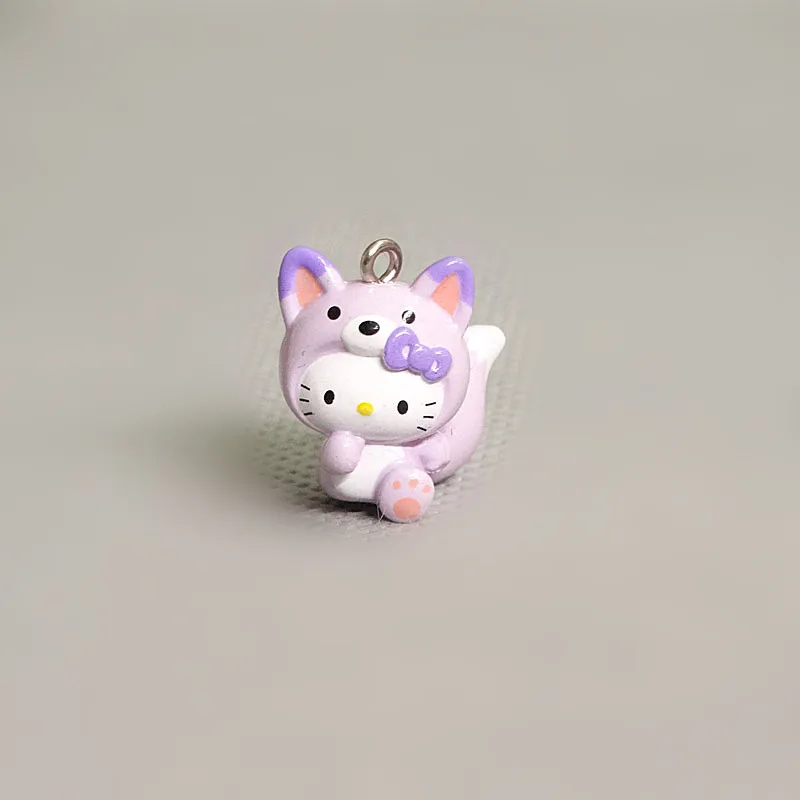 Sanrio Anime Figures Hello Kitty Mymelody Mini Kawaii KT Cat accessori fai da te ciondolo bambola modello giocattoli decorazione Desktop regalo per bambini
