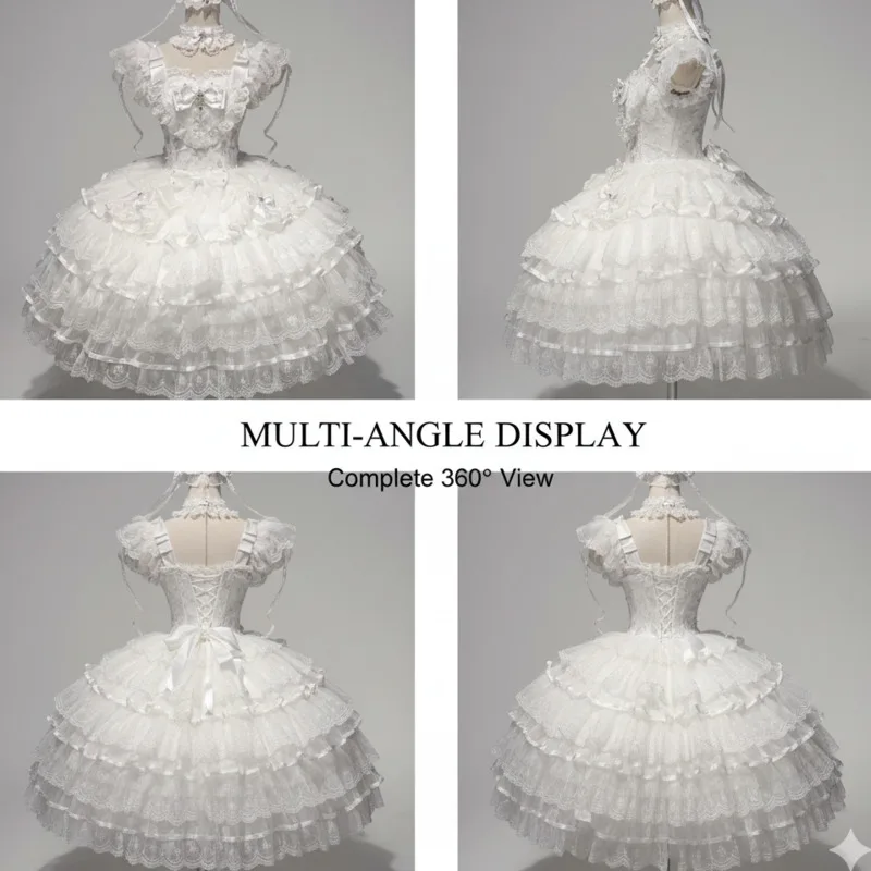 

Lolita Dresses Y2K Sweet Bridal JSK Strap Dresses Cute Autumn Winter JK Lolita Outfit Kawaii Fun Flower Bride A-Line Dresses New