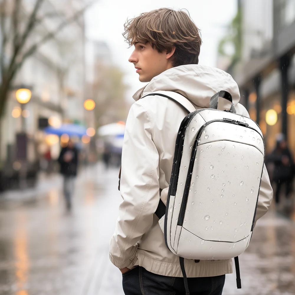 Obrázek 4: HK vysoká kvalita podnikání batoh water-repellent odolný cestovní batoh large-capacity notebook brašna unisex commuter škola brašna
