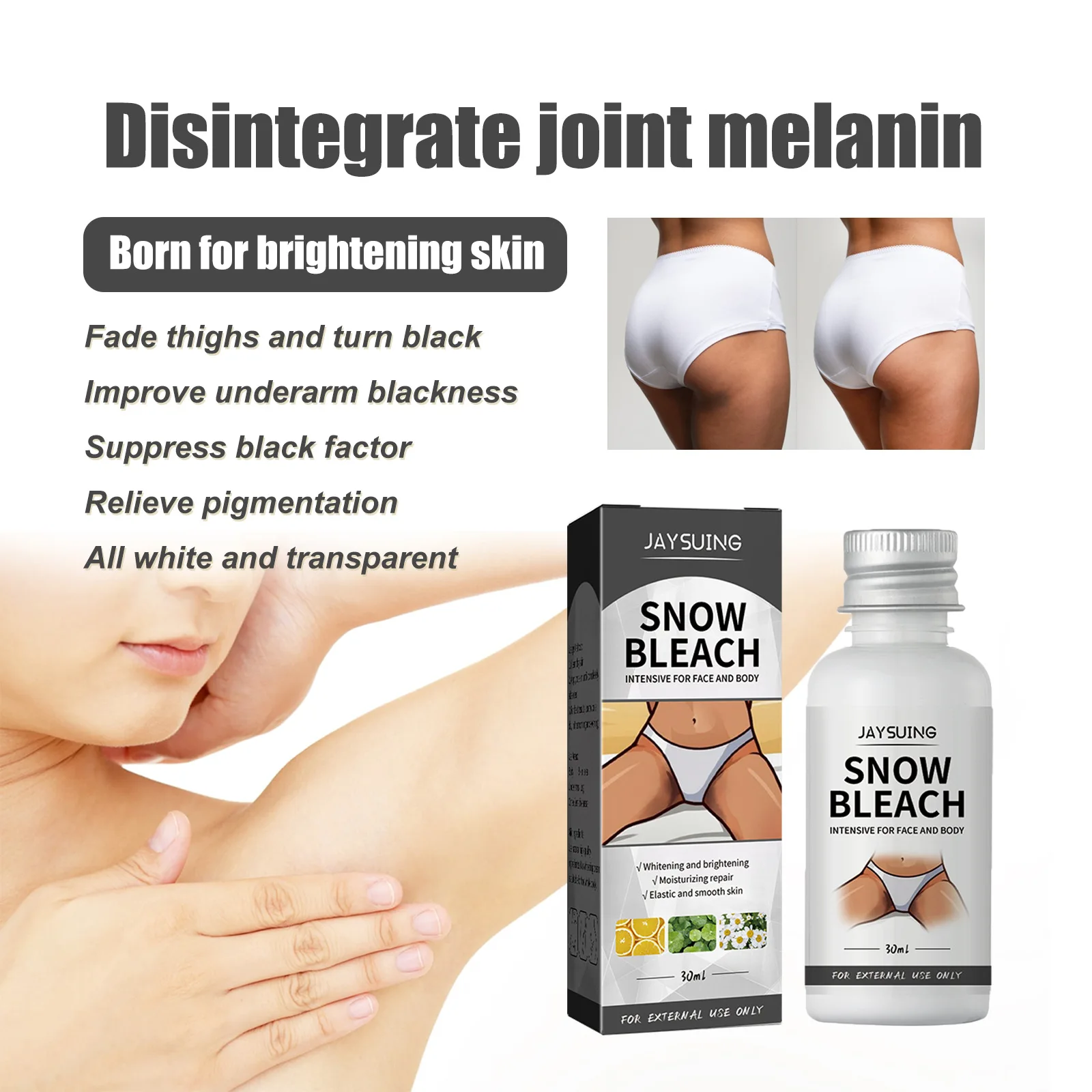 Whitening Cream Private Parts Underarm Bleaching Serum Whiten Butt Knee Brighten Inner Thigh Intimate Parts Dark Remove Melanin