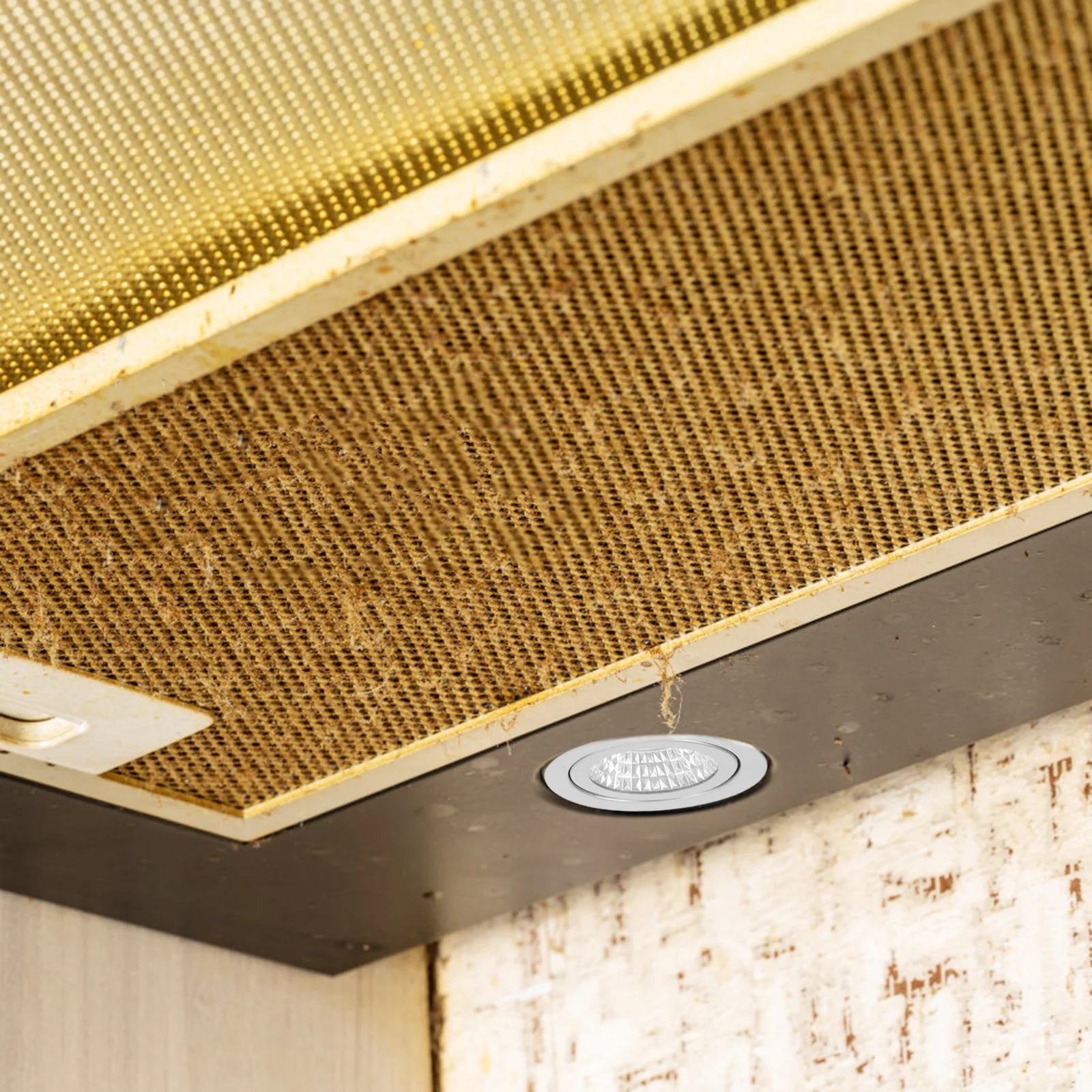 

LED Stove Hood Light Bulbs Circular Glass Panel 12-LED Bright White Recessed Kitchen Range Hood Light Bulb Replacement Fixture