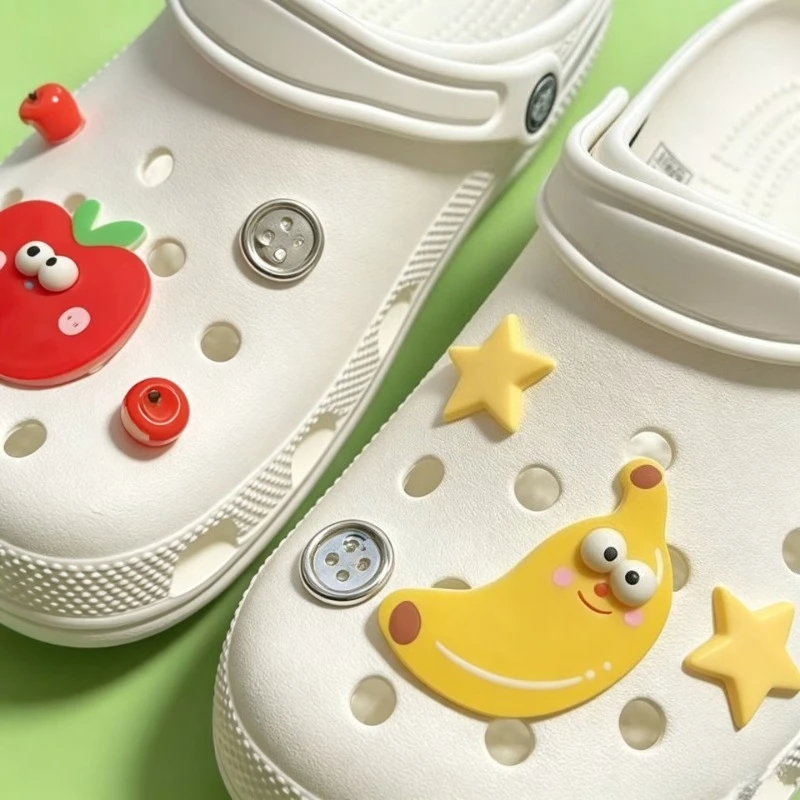 Whole Set Hot Sale DIY Hole Shoes Charms for Mini Apple Pentagram Charms Designer Quality Garden Shoe Decoration Girl Gift