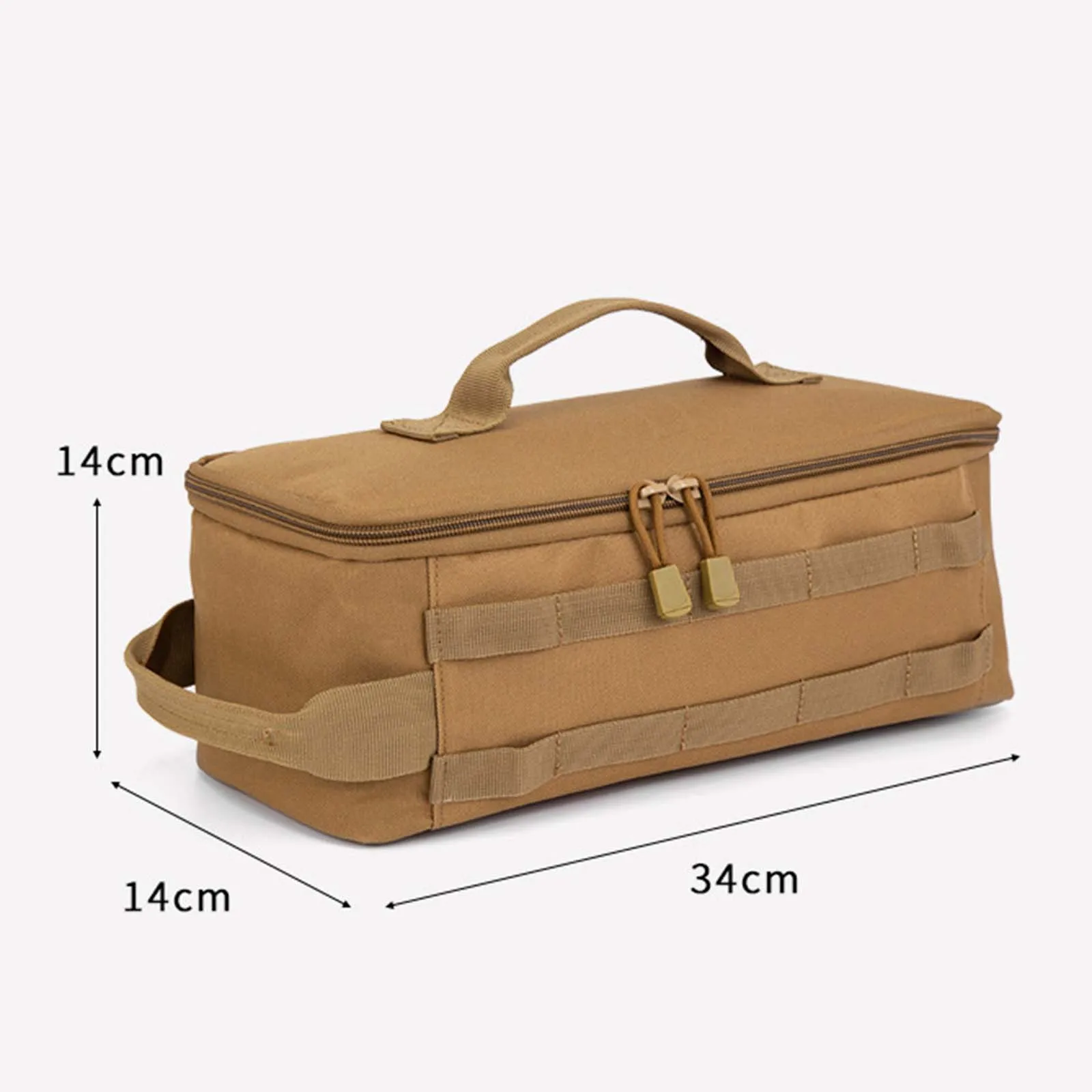 Bolsa de herramientas multifuncional para acampar al aire libre, bolsa de almacenamiento con asa, organizador de instrumentos eléctricos, 34x14x14cm