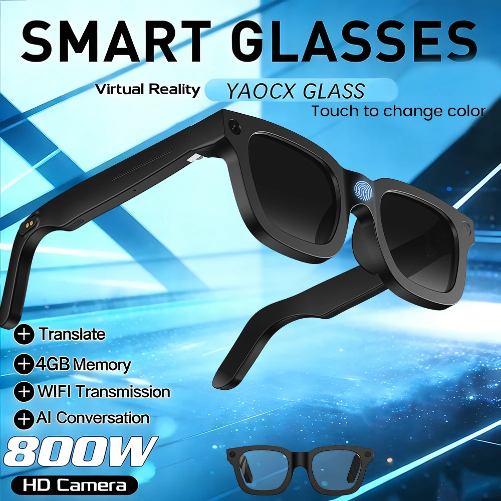 

Новые умные очки с ИИ 2026 года: ИИ-перевод, HD-камера 800 МП, запись разговоров, прослушивание музыки