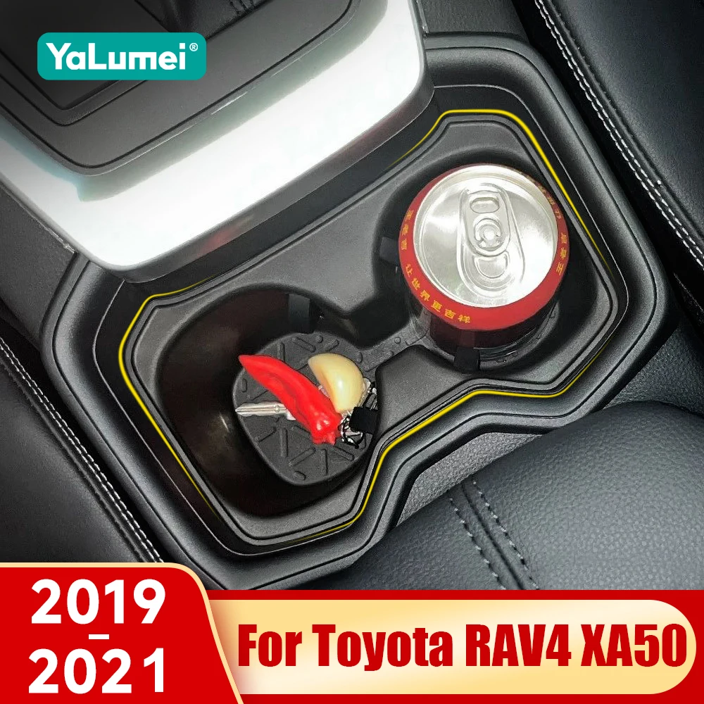 Portavasos para Consola Central de Coche, Caja Organizadora de Almacenamiento, Accesorios para Toyota RAV4 XA50 2019 2020 2021
