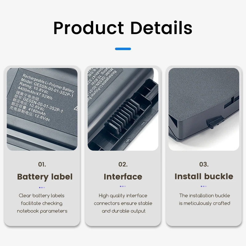 GE5SN-00-01-3S2P-1 Laptop Battery For MECHREVO X7TI X6TI-S X6Ti-M2 X6Ti-H X6Ti-E3 NFSV151X-00-03-3S2P-0 GE5SN-03-12-3S2P-0