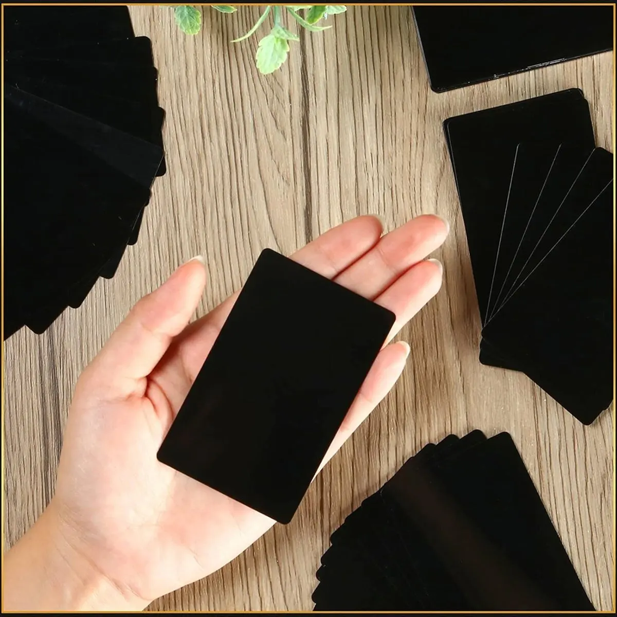 ABJY 550 pièces cartes de visite en métal gravure plaques d'aluminium pour l'artisanat feuilles de métal polyvalentes 0,01 pouces d'épaisseur, noir