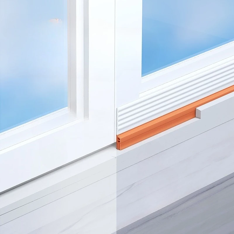 

2/4M Self Adhesive TPE Sliding Window Seal Strip Triple Sound Insulation Windproof Anti-Cold Door Under Adjustable Weatherstrip