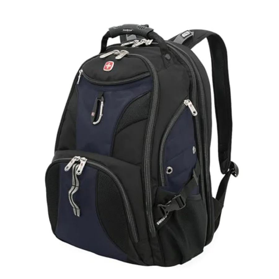 

1900 ScanSmart TSA Laptop Backpack Fits 17 Inch Laptop with RFID Protection and Tablet Pocket Blue/Black 19-Inch