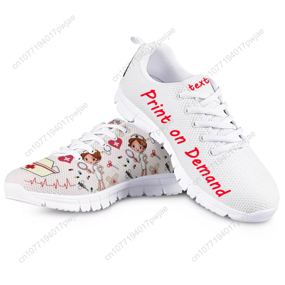 Autism Design Women Flats Casual Lace Up Sneaker Women's Comfortable Shoes Brand Sneaker Zapatillas Mujer