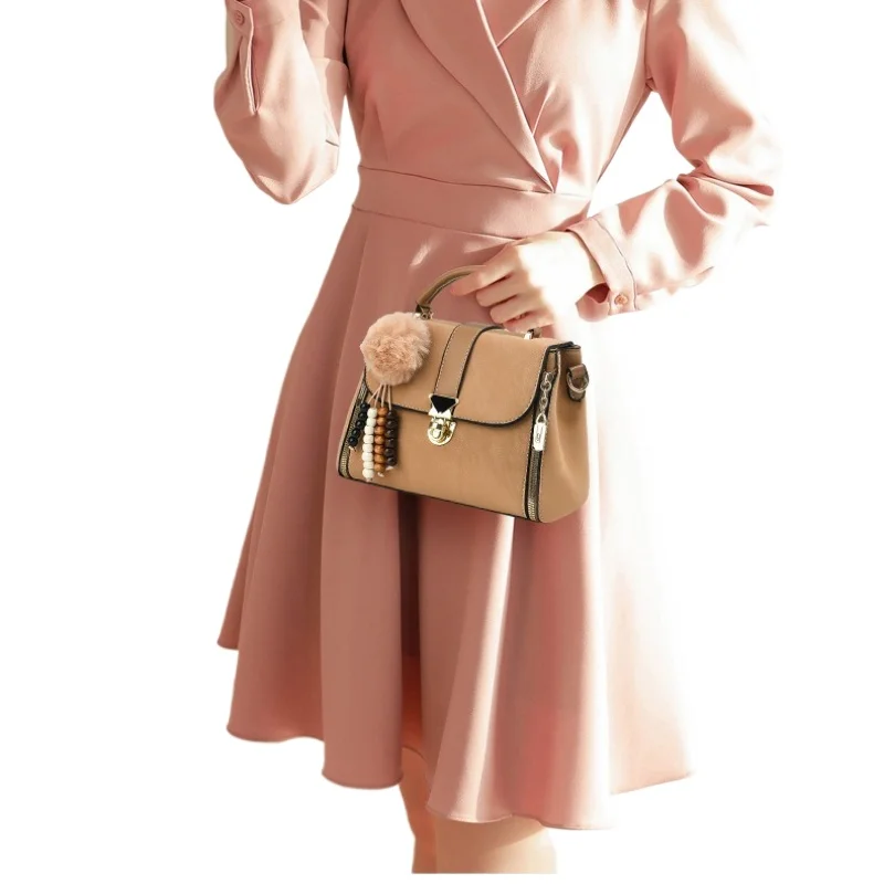 Women's Suede Mini Square Handbag, Casual Shoulder Bag, Versatile Crossbody Bag for Commuting.
