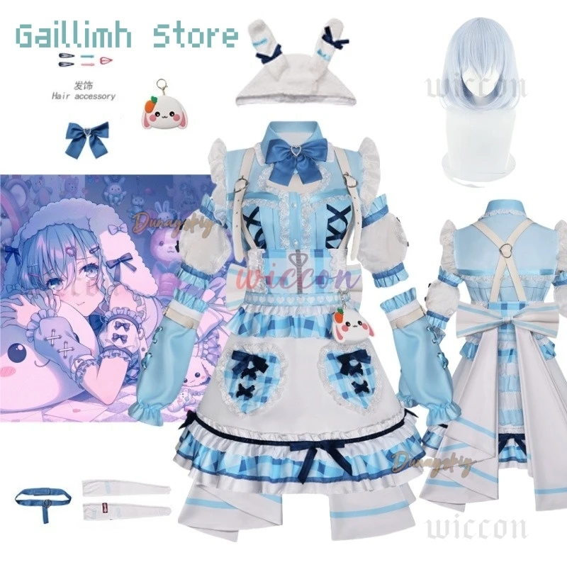 

BanG Dream! Girls Band Party! Kurata Mashiro Cosplay Costume Sweet Lolita Dress Wig Women Maid Uniform Halloween Carnival Suit