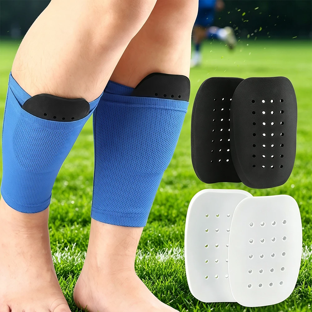 1/2/3Pair Soccer Shin Guard Insert Plates, EVA with Breathable Holes, Adult Kids Sports Shin Protectors for Training Competition