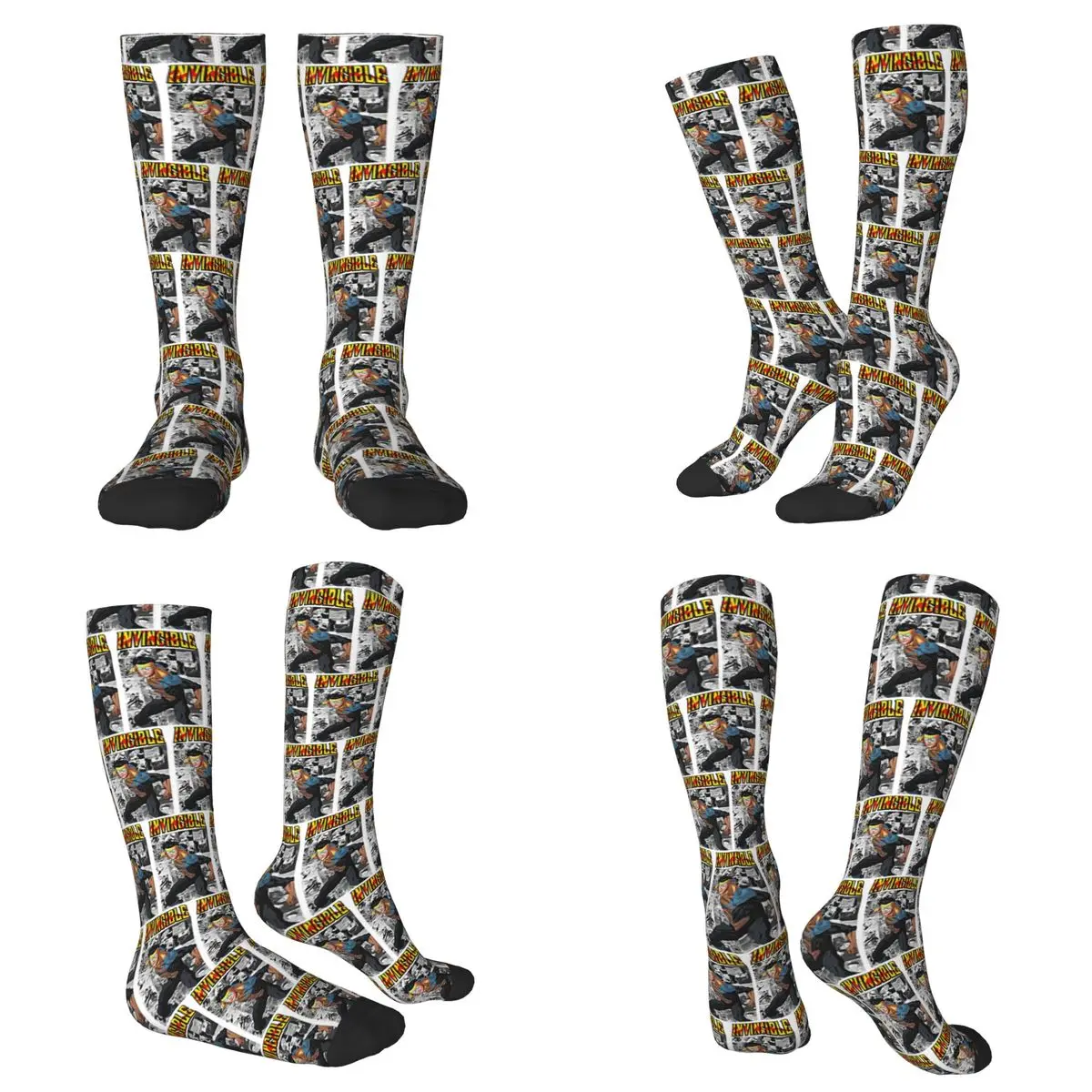 

All Seasons Invincible TV Show Mark Socks Harajuku Sport Middle Tube Socks Soft Funny Stockings for Men Women