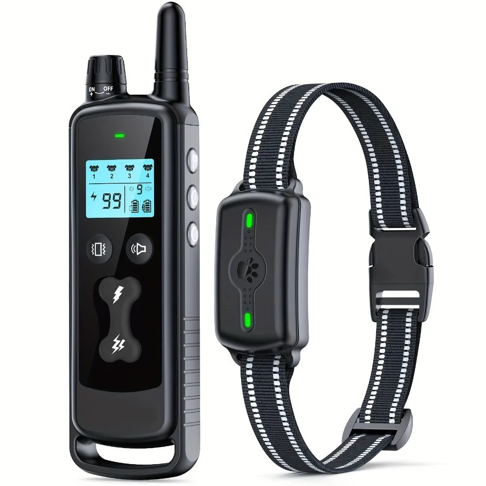 Remote Control Dog Training Collar with Electric Shock Beep and Vibration Functions 2300 Feet Range Suitable dogs of all size