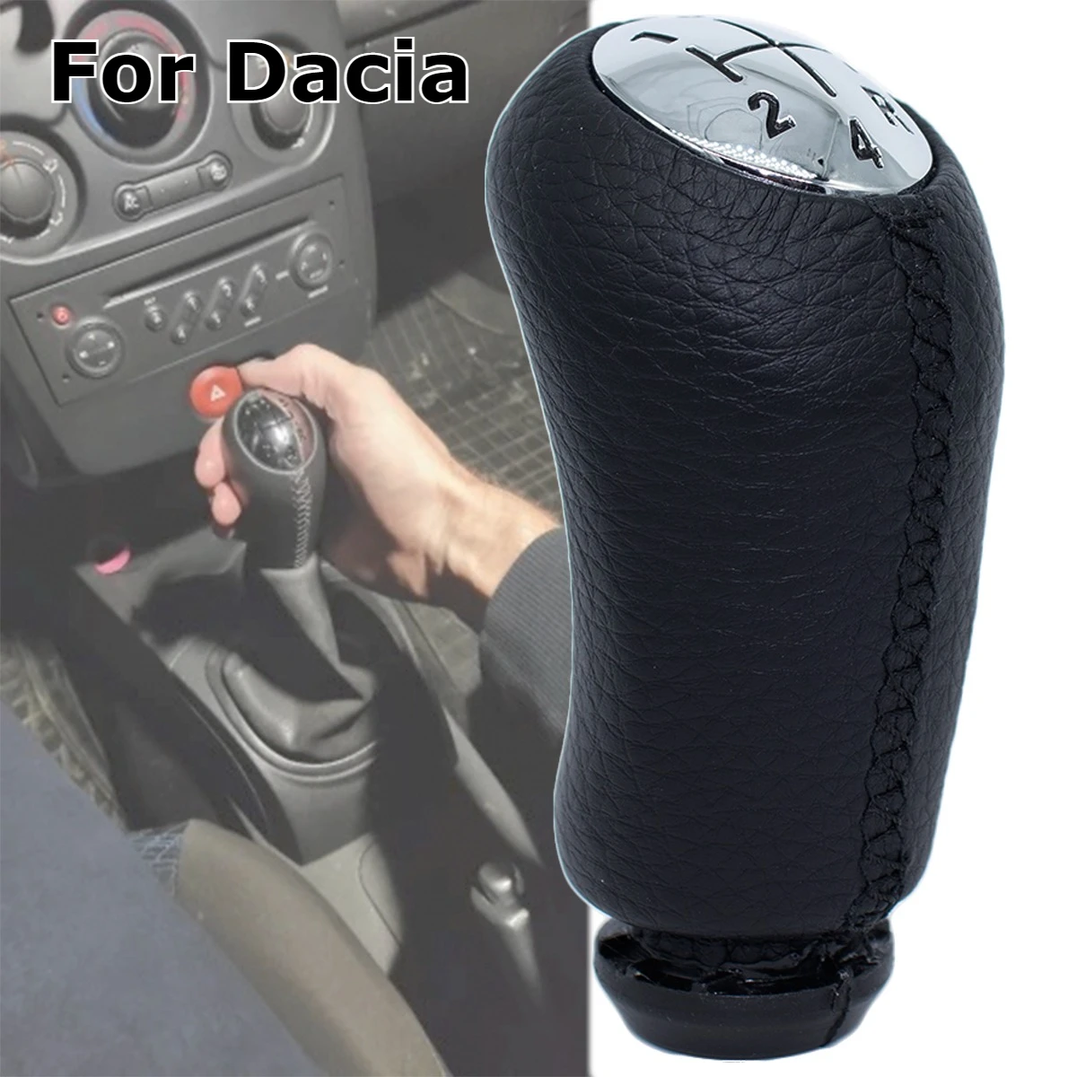 

Gear Shift Knob Stick Rod Lever Pen Adapter Inner Sleeve T Type For Dacia Sandero 2 B52 Logan 2 L52/K52 2012 2014 2016 2018 2022