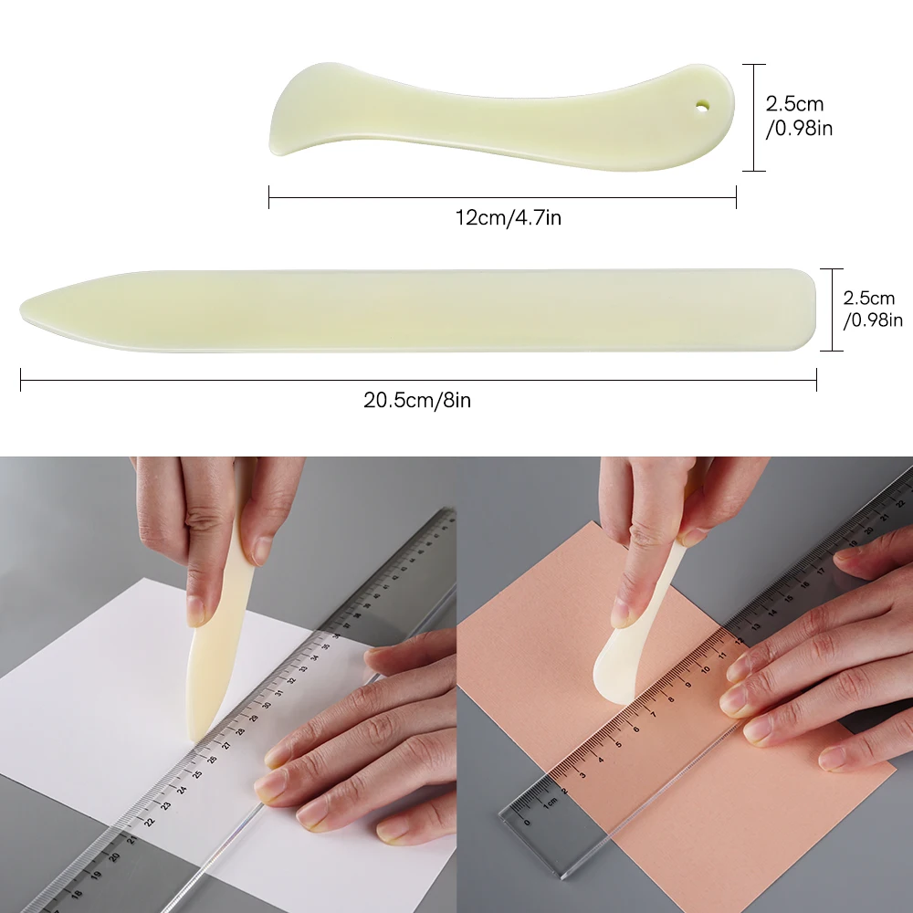 2pcs/set Folder Paper Creaser Tool Bone Folder For Scoring Folding Creasing Paper Handmade Craft Accessories 2022 New
