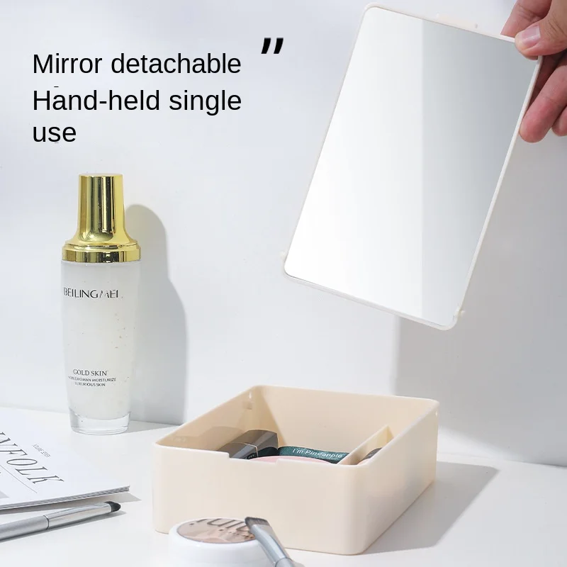 مرآة للسفر قابلة للطي، مرآة صغيرة خاصة لخلع الملابس، سكن الطالب، مستحضرات التجميل النسائية المحمولة لسطح المكتب المنزلي # 4186