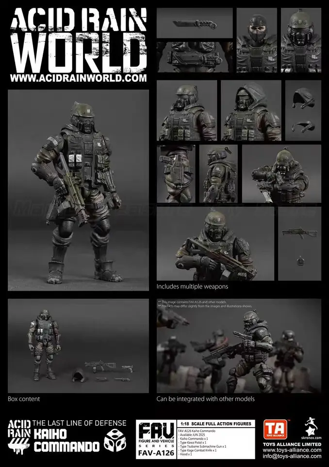 In stock】 Acid Rain War FAV-A126 Kaiho Commando 1/18 Action