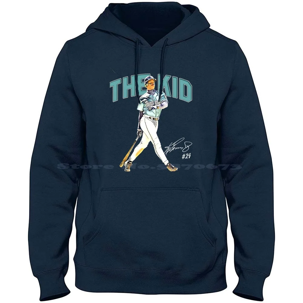 Ken Griffey Jr The Kid-Sudadera con capucha de algodón 100%, camisa con estampado de la leyenda del béisbol de los años 80 y 90, estilo Rap, Vintage, Retro