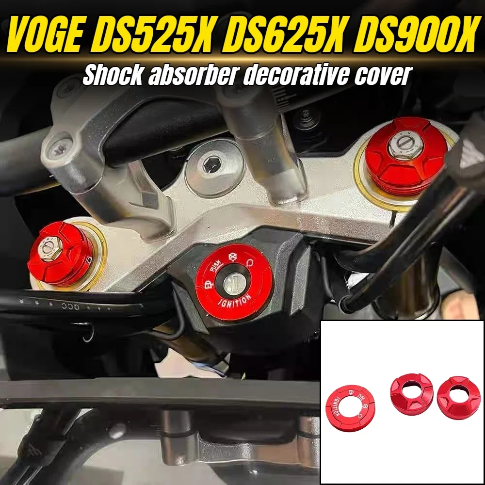 Motorcycle Accessories for VOGE DS525X DS625X DS900X Retrofitting: Aluminum Three-Star Column Trim Cover