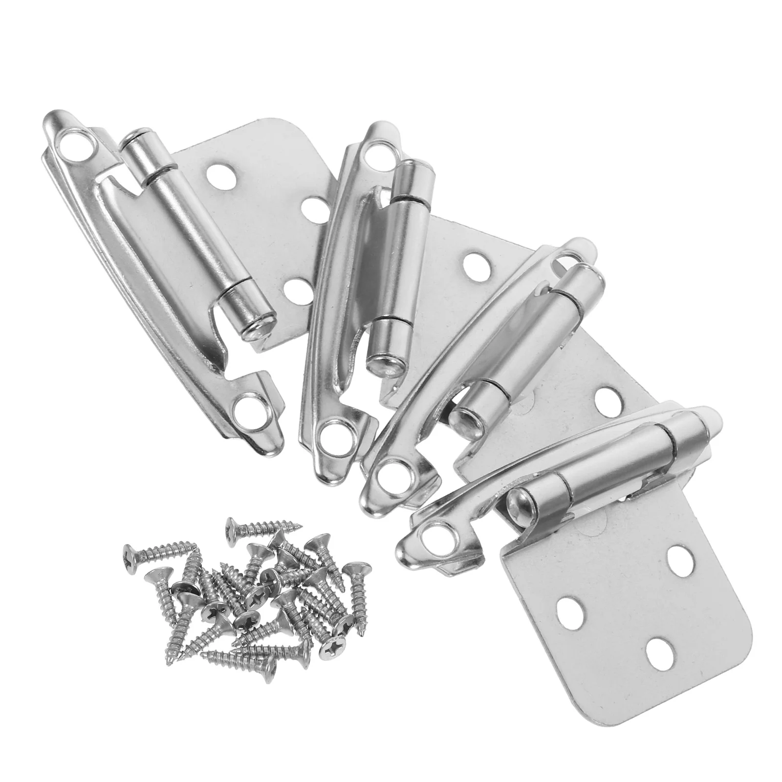 

4pcs Spring Self closing Hinges Sturdy Material Smooth Cabinet Hardware Furniture Easy Installation Fade Resistant