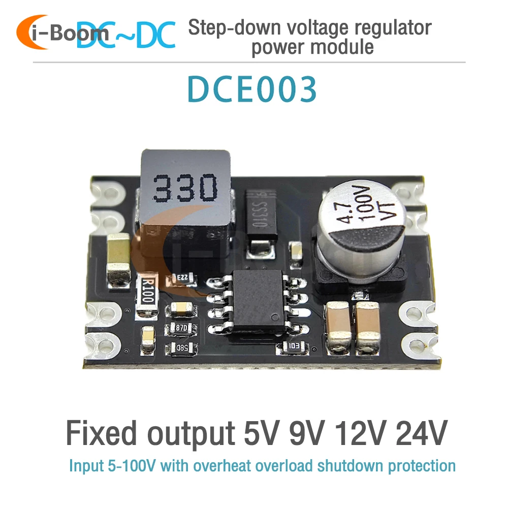 DC-DC Step Down Board 7V-100V High efficiency Buck Converter Power Supply Module with shutdown function 5V/9V/12V/24V Output