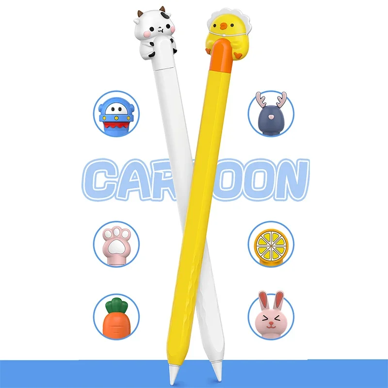 For Funda Apple Pencil Pro/2 Case Duotone Soft Silicone Protective Cover 2nd Generation iPad Pencil Skin For Apple Pencil Case