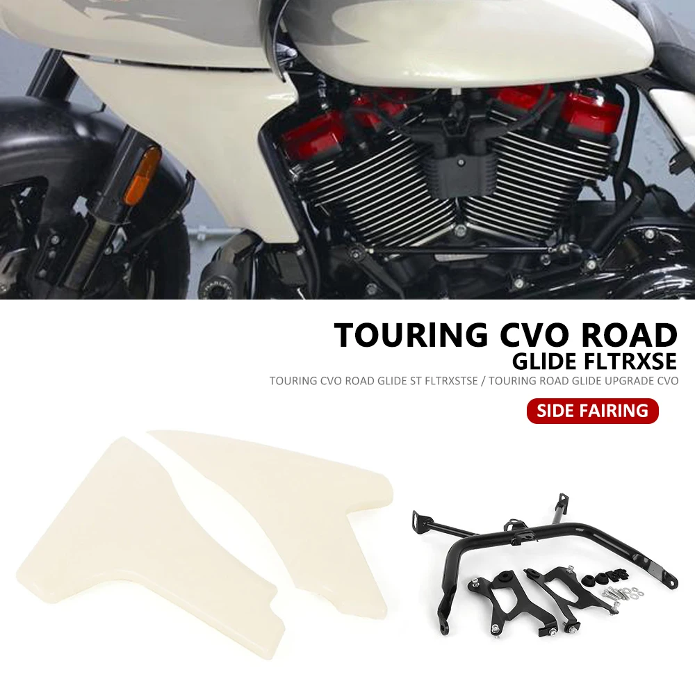 

Motorcycle Unpainted/Black Side Cover Panel Bracket Kit Fairing Accessorie For Touring Road Glide FLTRXSE 2023 ST FLTRXSTSE 2024