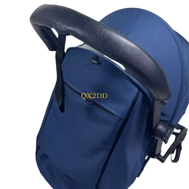 

QX2D Anti Slip Strollers Handle Protector Soft Touch PU Leather Surfaces Comfortable