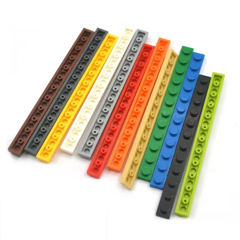 20 Pieces/Bag Plate 1x12 Dots Multi-colored Compatible with 60479 Self-Locking Bricks Building Blocks Toys Accessories