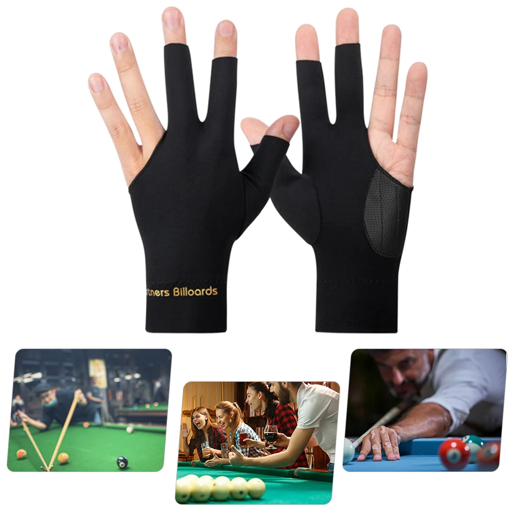 

Billiard Gloves 3 Finger Snooker Glove Anti-Slip Billiard Training Gloves Breathable Billiard Sports Accessories