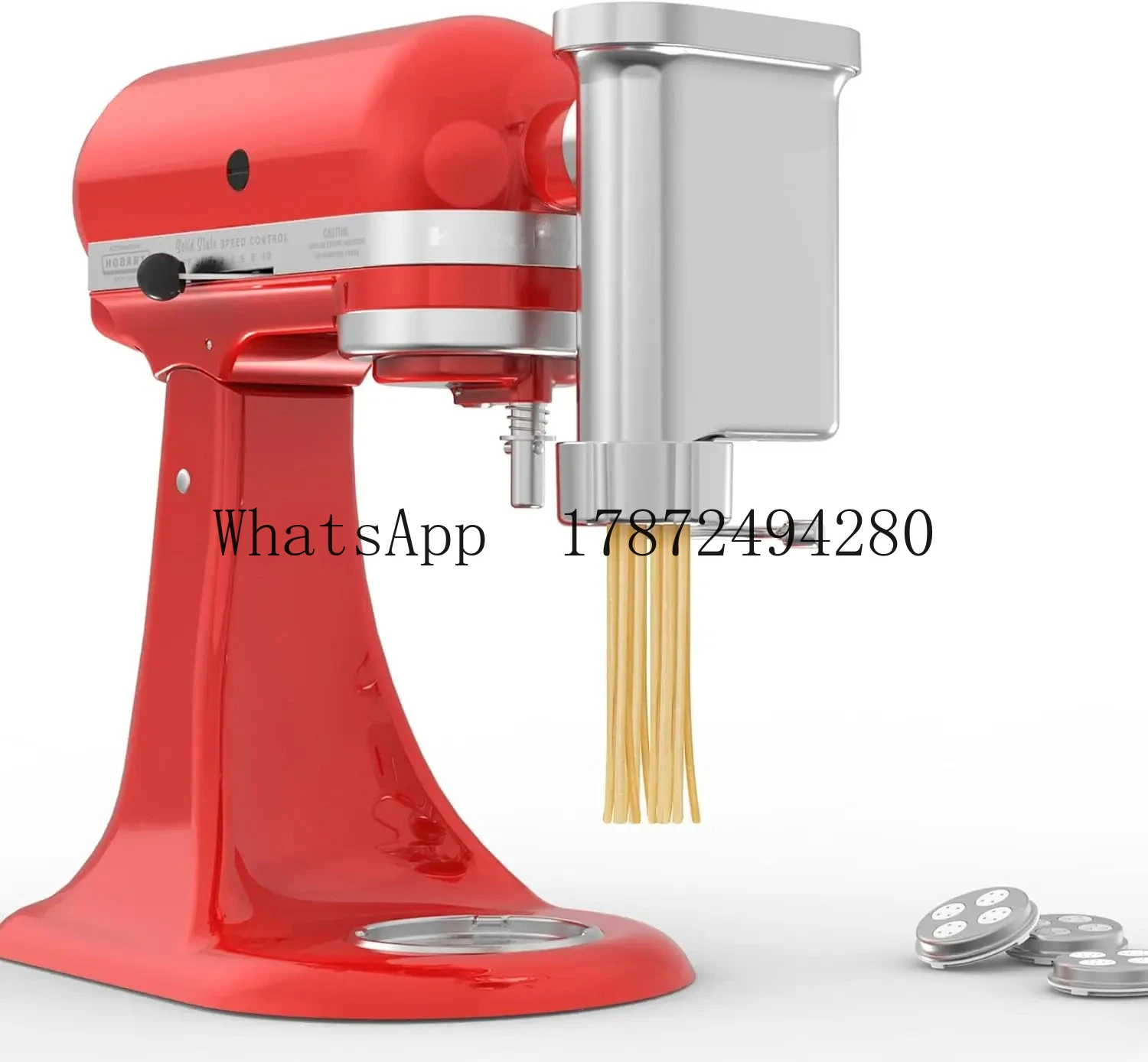 Metal Gourmet Pasta Press Attachment for  Stand Mixer – Durable Metal Pasta Maker Attachment with 5 Interchangeable Pl