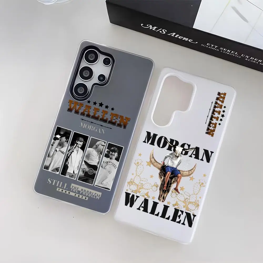 Singer M-Morgan Wallen Phone Case For Samsung Galaxy S25 S24 S22 S23 Ultra S21 S20 Plus Frosted Jelly Shockproof Soft Cover