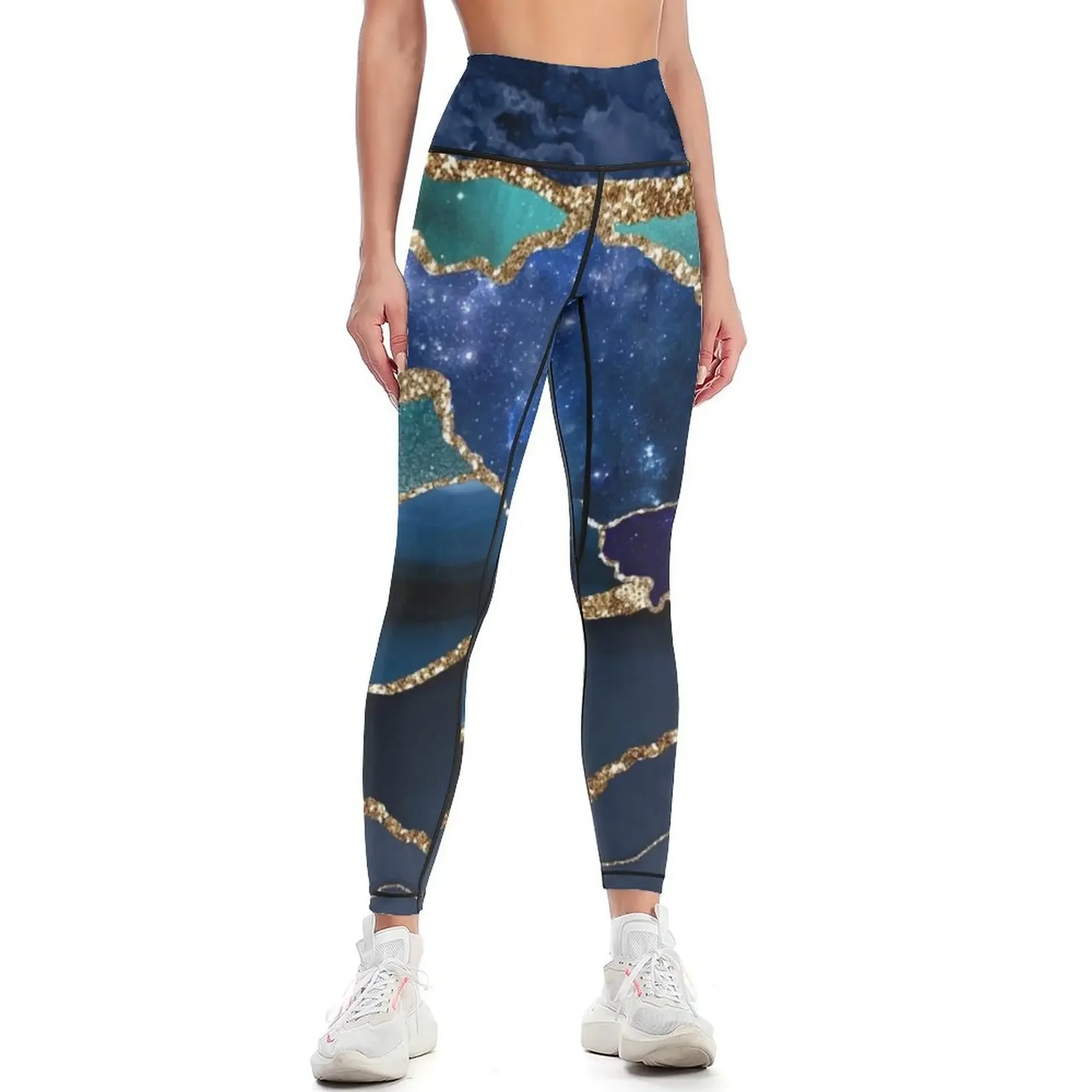 

Glamour Milky Way Faux Marble Galaxy I Leggings gym top Female legging pants sports for gym Womens Leggings